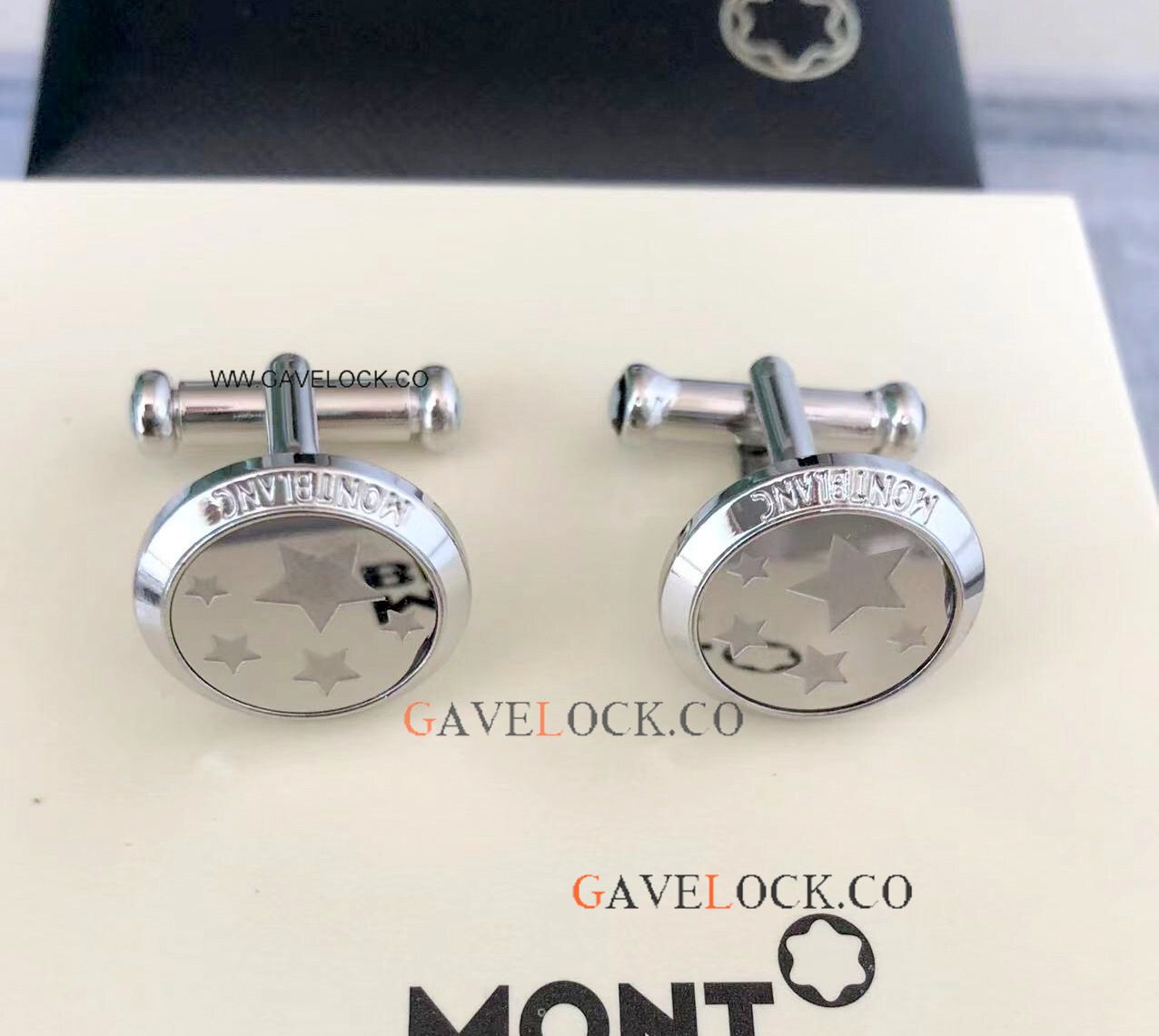 High Quality Mont blanc Silver Cufflinks Pentagram Model